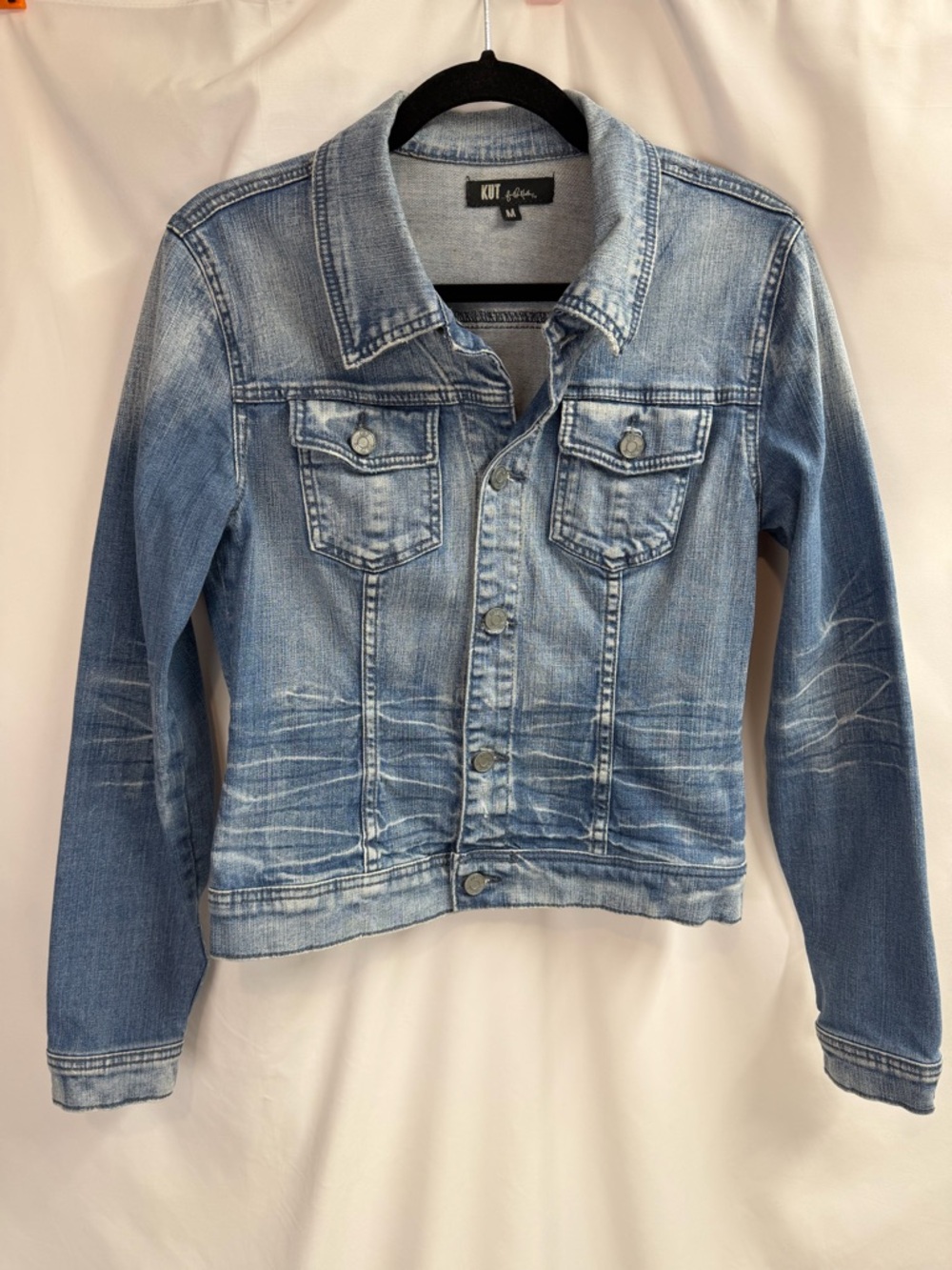 Kut from the Kloth Light Wash Blue Denim Jacket